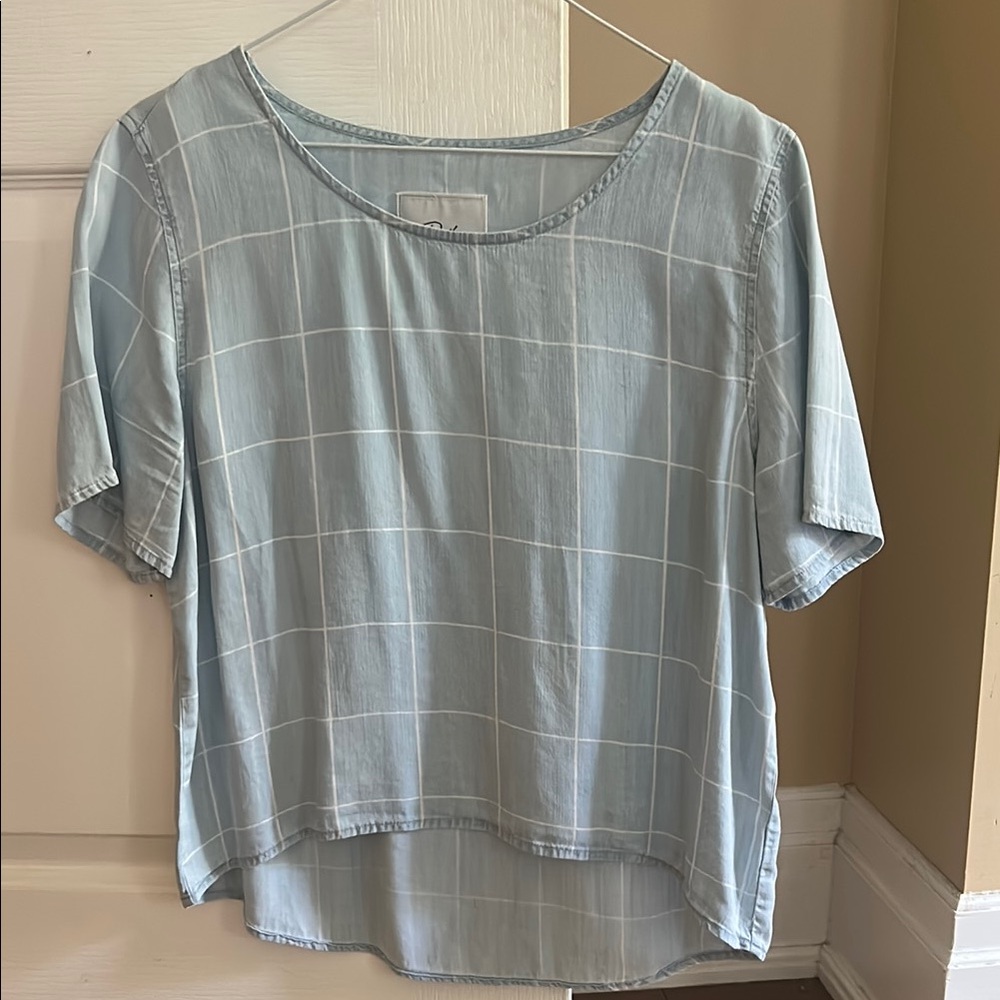 Rails Sky Blue windowpane Women's Blouse
